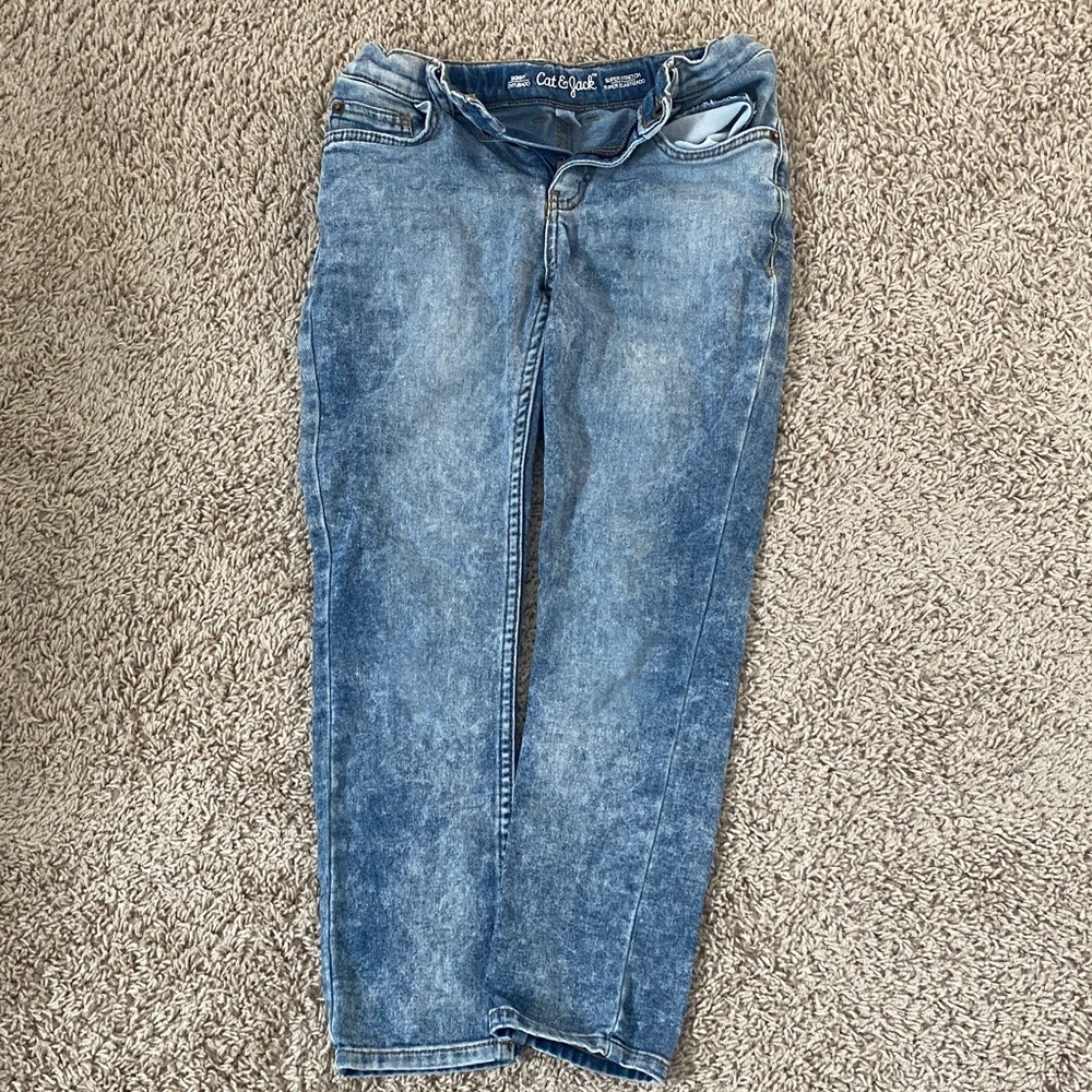 Cat & Jack Women's Washed Blue Ankle Jeans